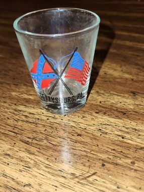 Gettysburg PA Souvenir Shot Glass with Flags